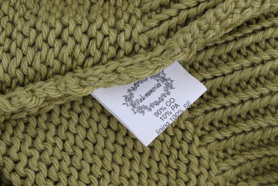 Pull sans manches en tricot de coton mélangé vert PINK MEMORIES