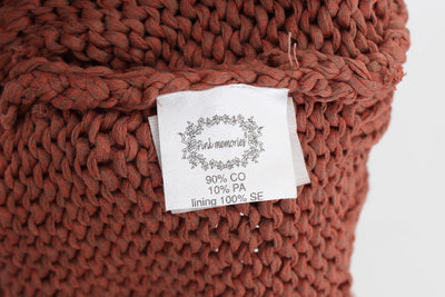 Pull sans manches en tricot de coton mélangé rouge PINK MEMORIES