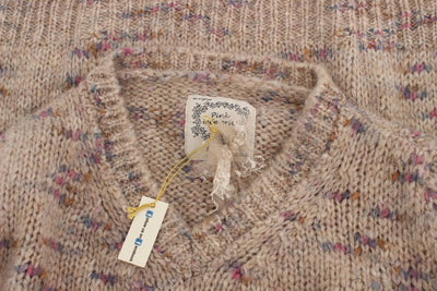 Pull oversize en laine mélangée beige PINK MEMORIES