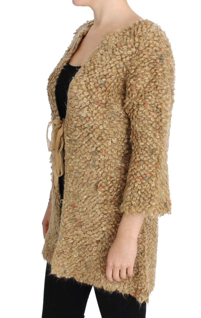 Pull cape en laine mélangée beige PINK MEMORIES