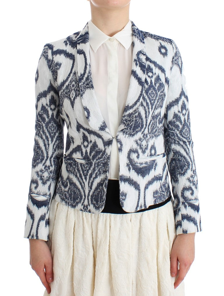 Christian Pellizzari Veste de costume blazer bleu blanc