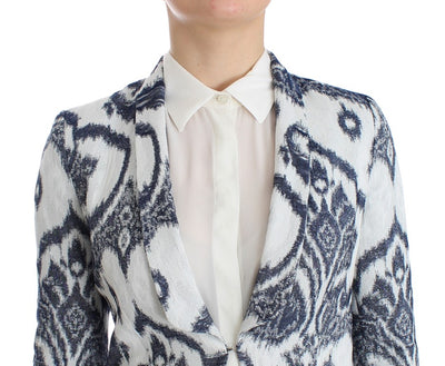 Christian Pellizzari Veste de costume blazer bleu blanc