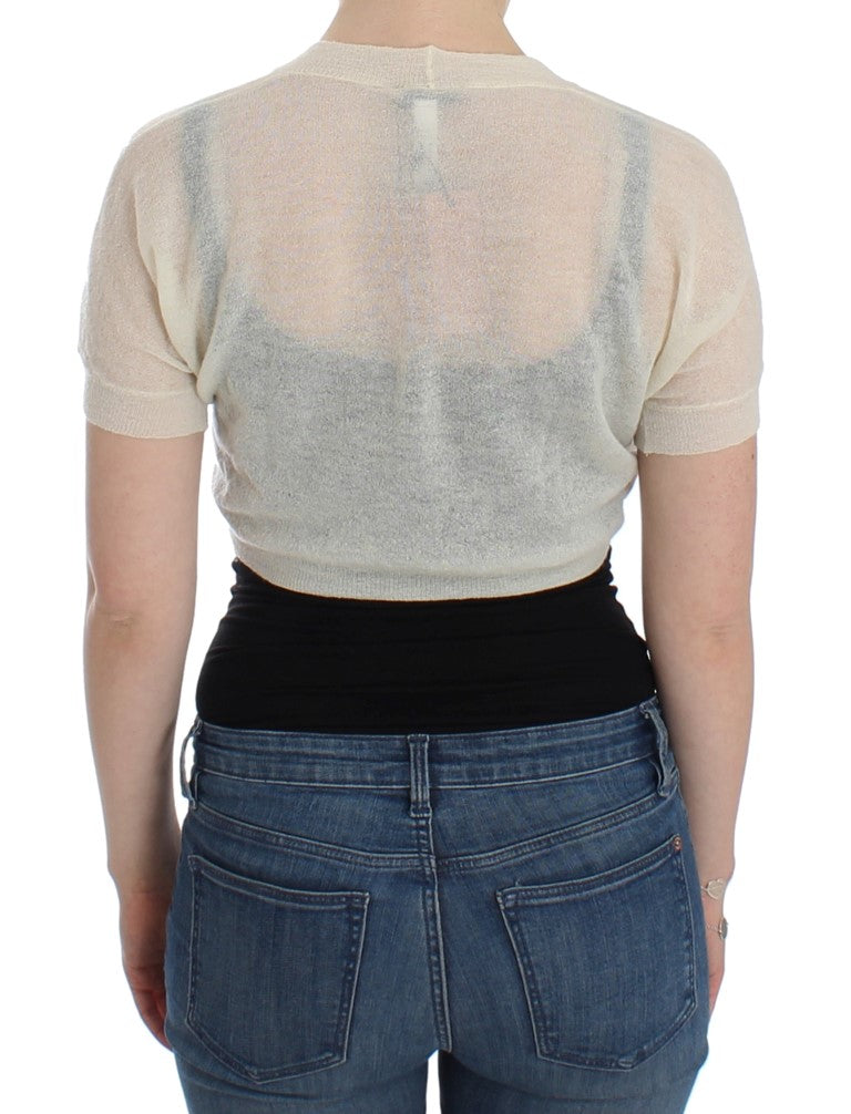 Ermanno Scervino witte wollen vest trui