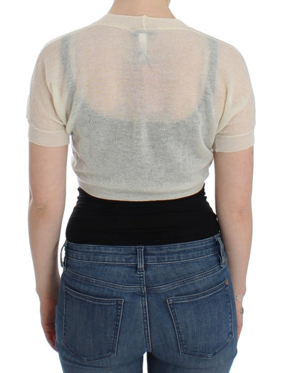 Ermanno Scervino witte wollen vest trui
