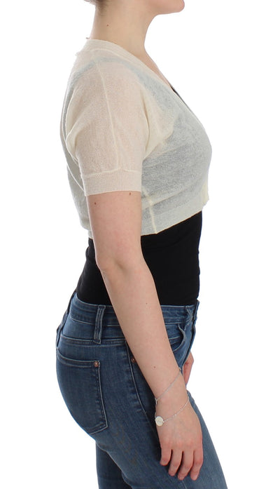 Ermanno Scervino witte wollen vest trui