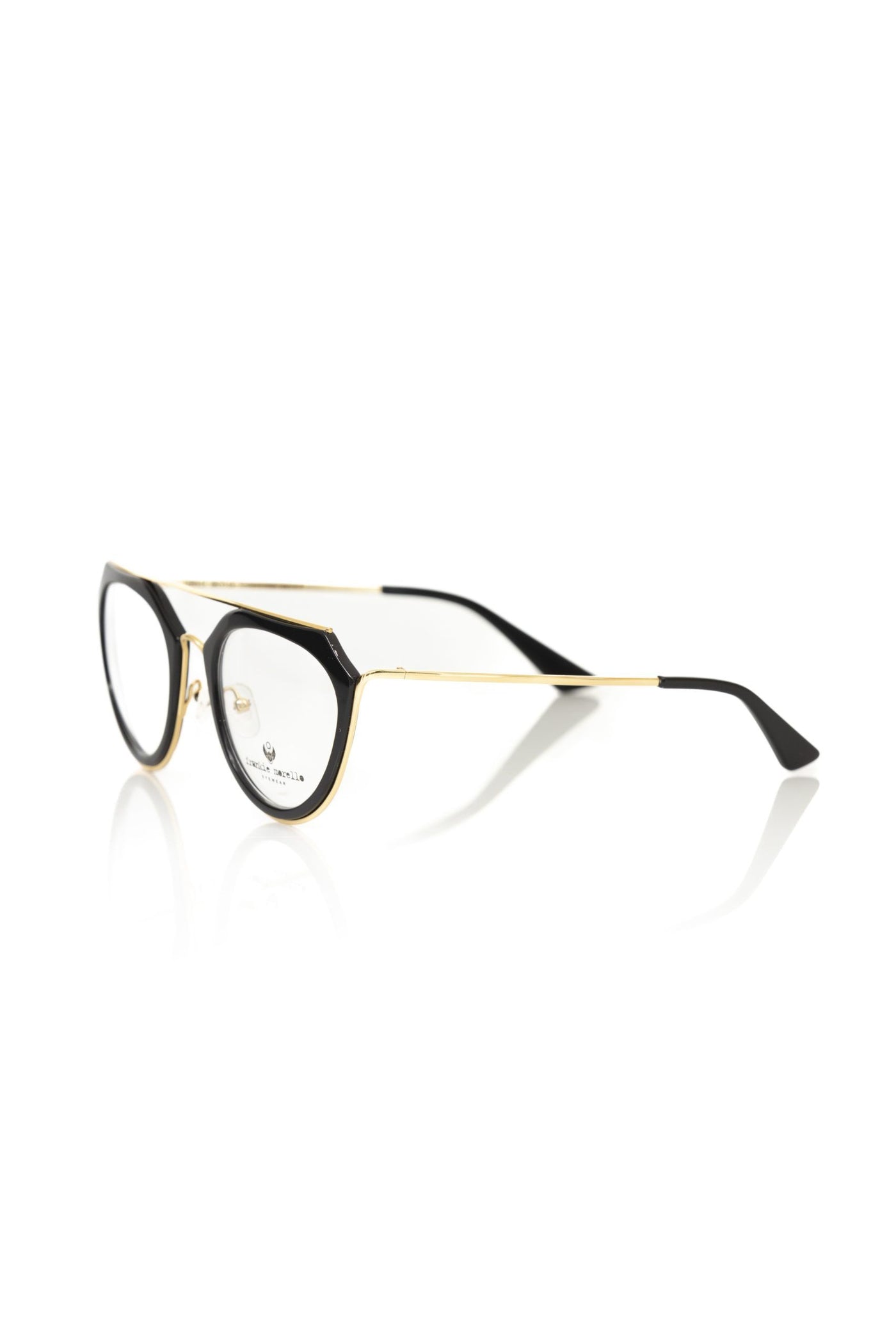 Lunettes de vue chics style aviateur Frankie Morello avec accents dorés
