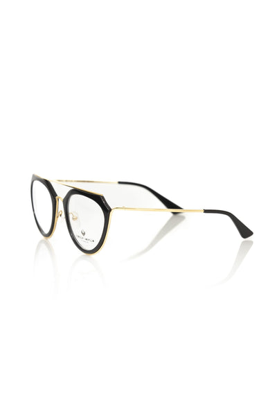 Lunettes de vue chics style aviateur Frankie Morello avec accents dorés