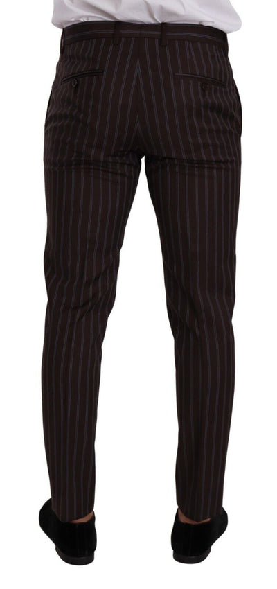 Dolce & Gabbana Bordeaux MARTINI Striped Slim Fit 2 Piece Suit