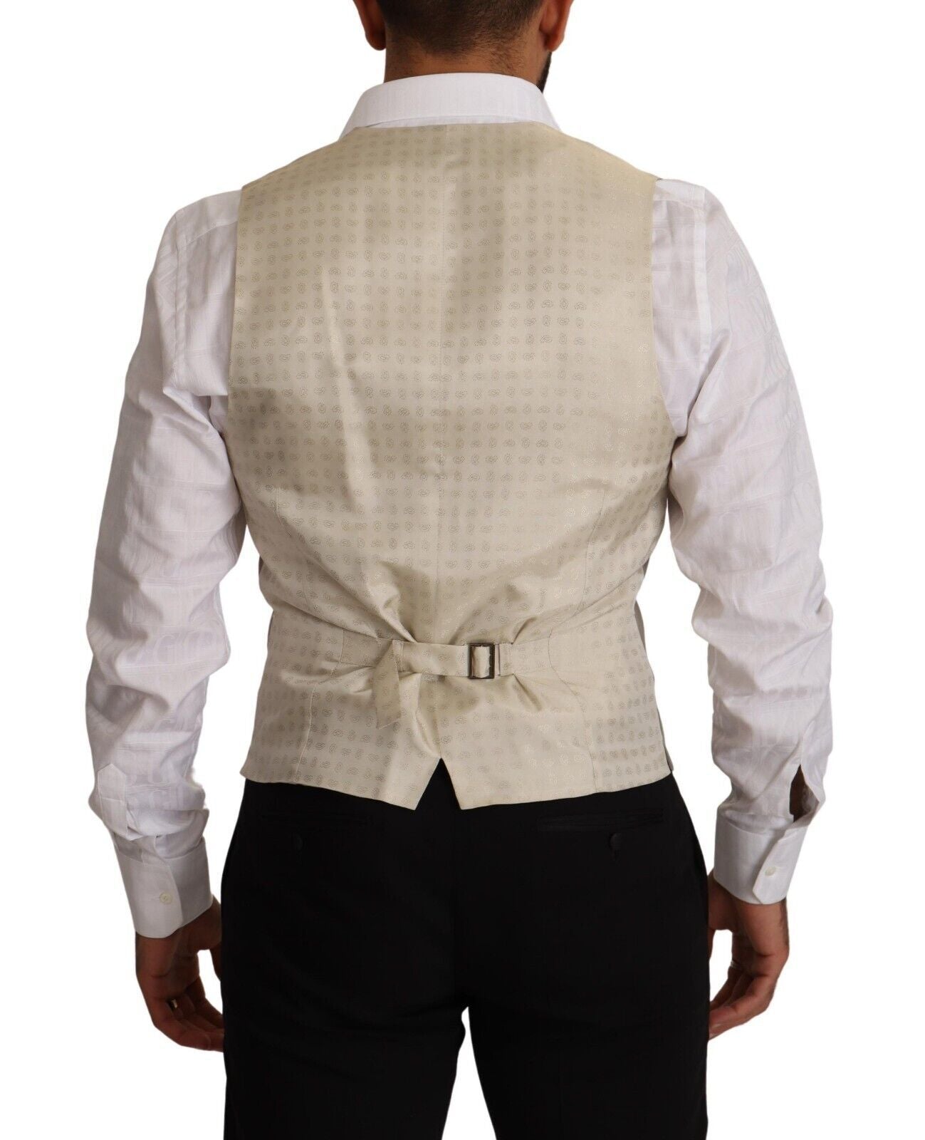Dolce &amp; Gabbana beige wollen enkelrijs gilet