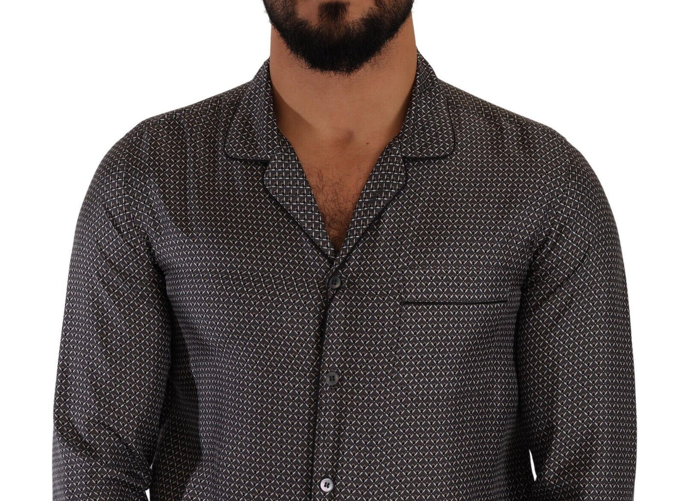 Haut de pyjama gris à motif fantaisie Dolce &amp; Gabbana pour homme