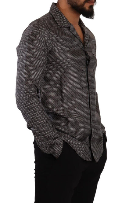 Haut de pyjama gris à motif fantaisie Dolce &amp; Gabbana pour homme