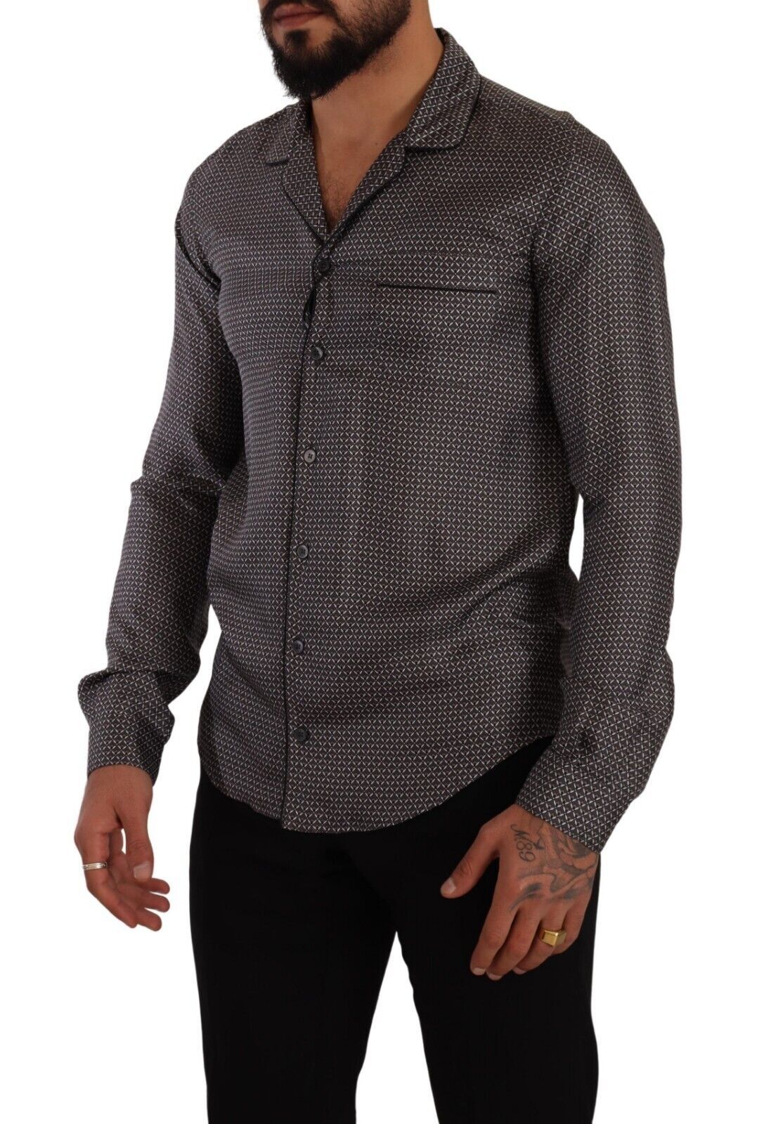 Haut de pyjama gris à motif fantaisie Dolce &amp; Gabbana pour homme