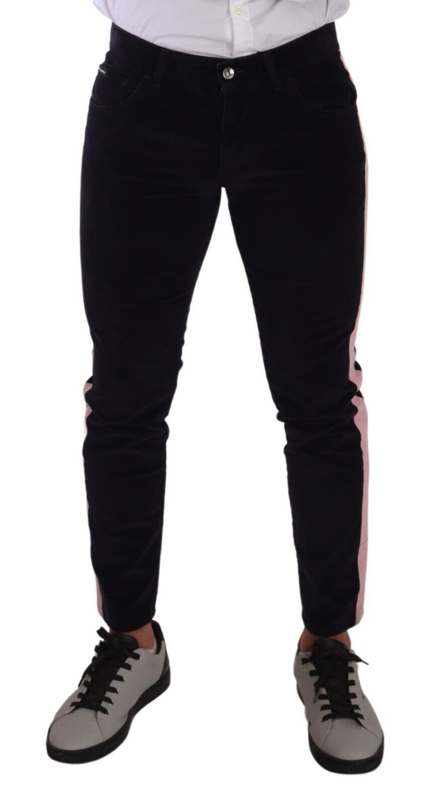 Dolce &amp; Gabbana Blauwe Corduroy Katoenen Stretch Skinny Jeans