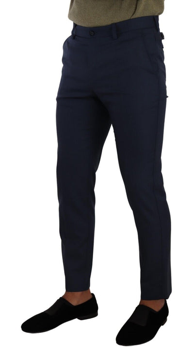 Donkerblauwe skinny wollen formele pantalon van Dolce &amp; Gabbana