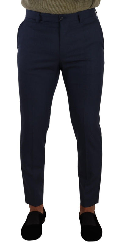 Donkerblauwe skinny wollen formele pantalon van Dolce &amp; Gabbana
