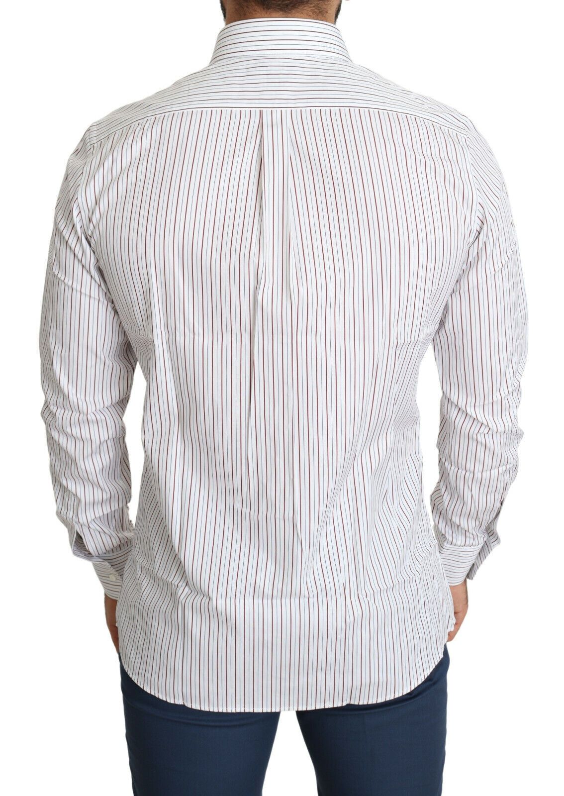 Dolce &amp; Gabbana Wit Gestreept Formeel MARTINI-overhemd