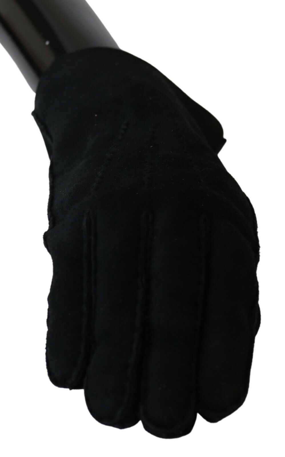 Gants de moto en cuir noir Dolce &amp; Gabbana