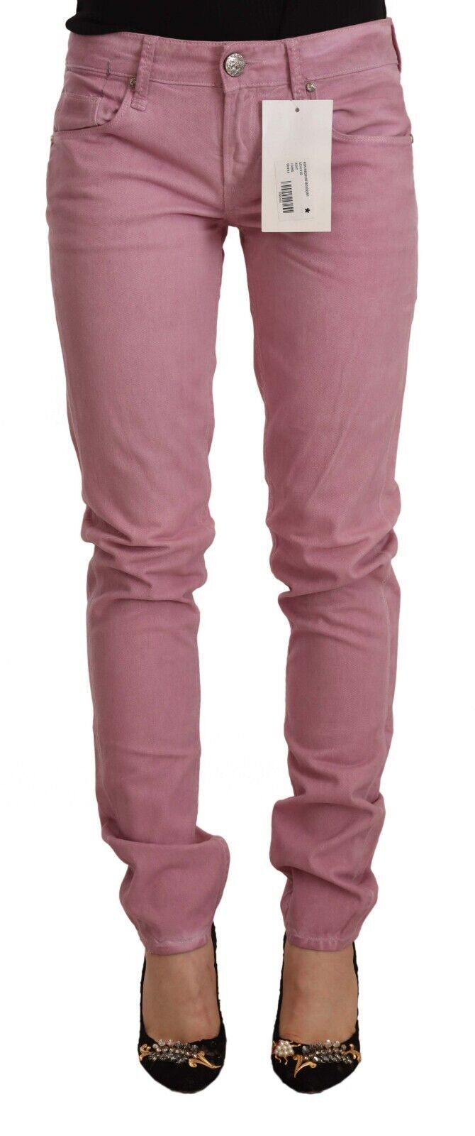 Jean skinny en coton rose Acht Slim Fit pour femme
