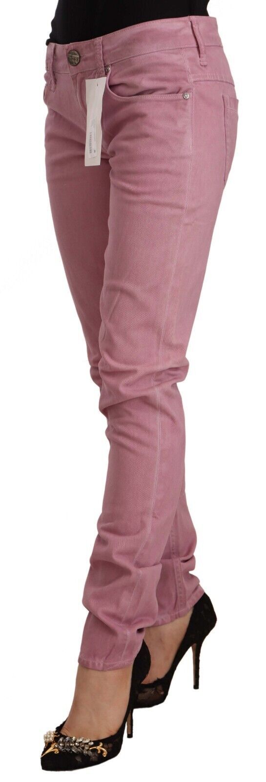Jean skinny en coton rose Acht Slim Fit pour femme