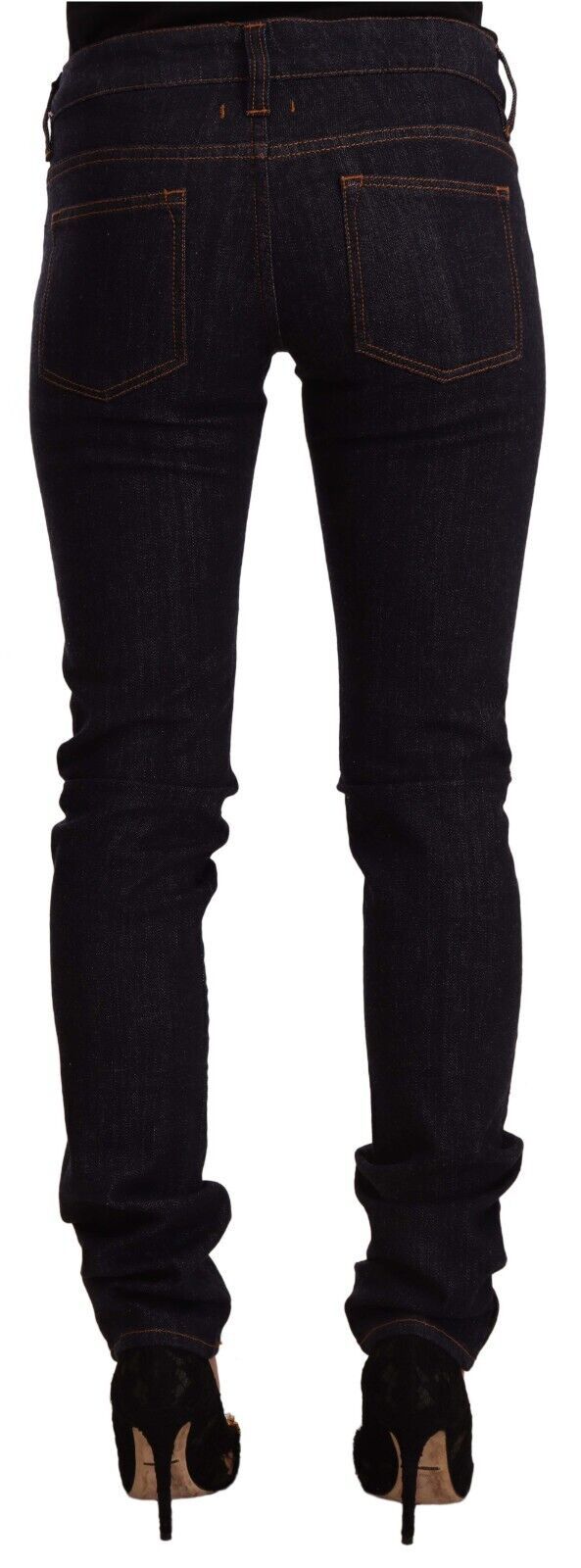 GF Ferre Zwarte Skinny Jeans van Katoen met Middelhoge Taille