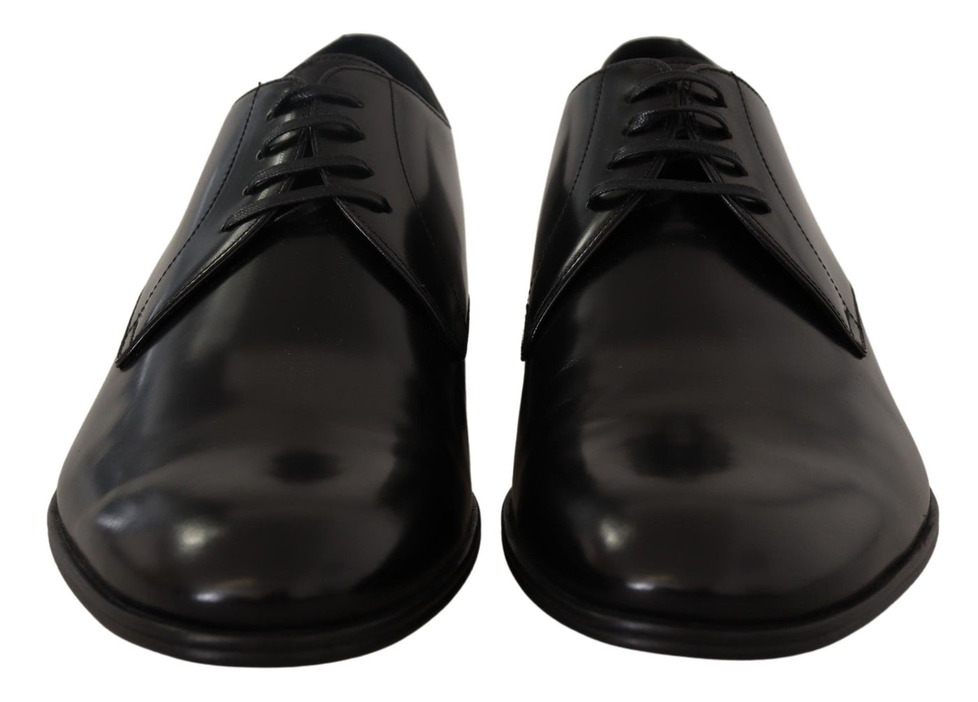 Dolce &amp; Gabbana Zwarte Leren Veterschoenen Formele Derby Schoenen