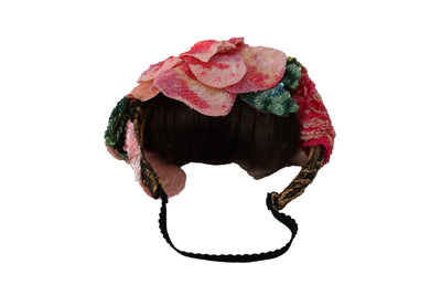 Dolce &amp; Gabbana Multicolor Pailletten Lurex Zwarte Haarband