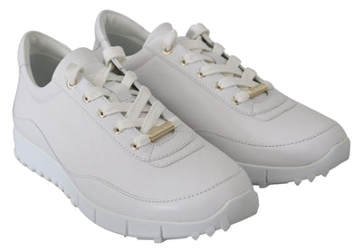 Jimmy Choo elegante witte leren sneakers