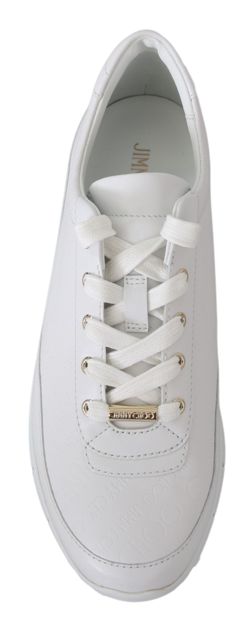 Jimmy Choo elegante witte leren sneakers