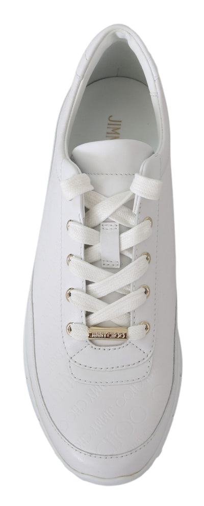 Jimmy Choo elegante witte leren sneakers