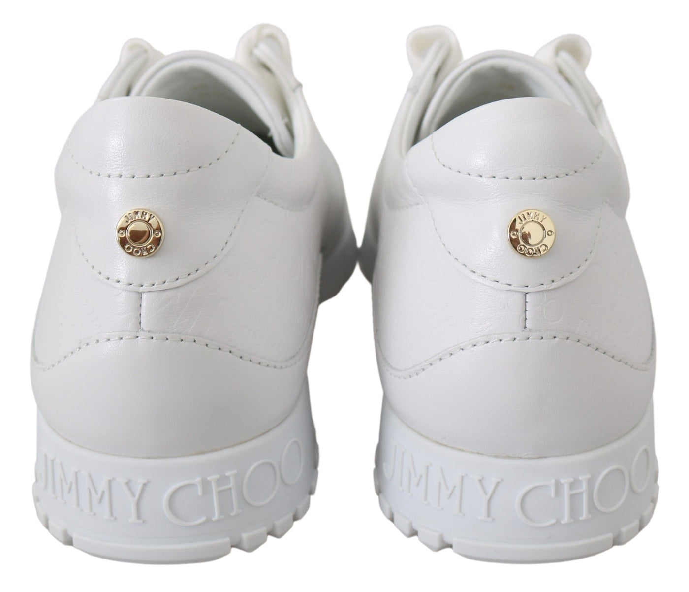 Jimmy Choo elegante witte leren sneakers