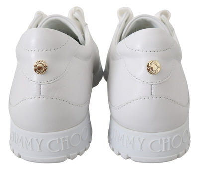 Jimmy Choo elegante witte leren sneakers