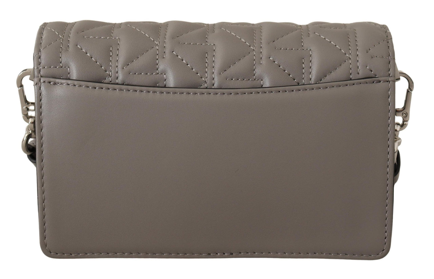 Sac bandoulière élégant en cuir gris Karl Lagerfeld
