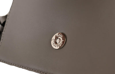 Sac bandoulière élégant en cuir gris Karl Lagerfeld
