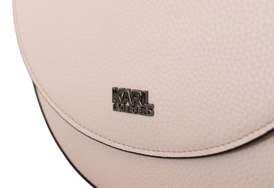 Sac à bandoulière élégant en cuir mauve rose clair Karl Lagerfeld
