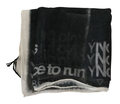 Foulard en laine gris foncé de marque Costume National