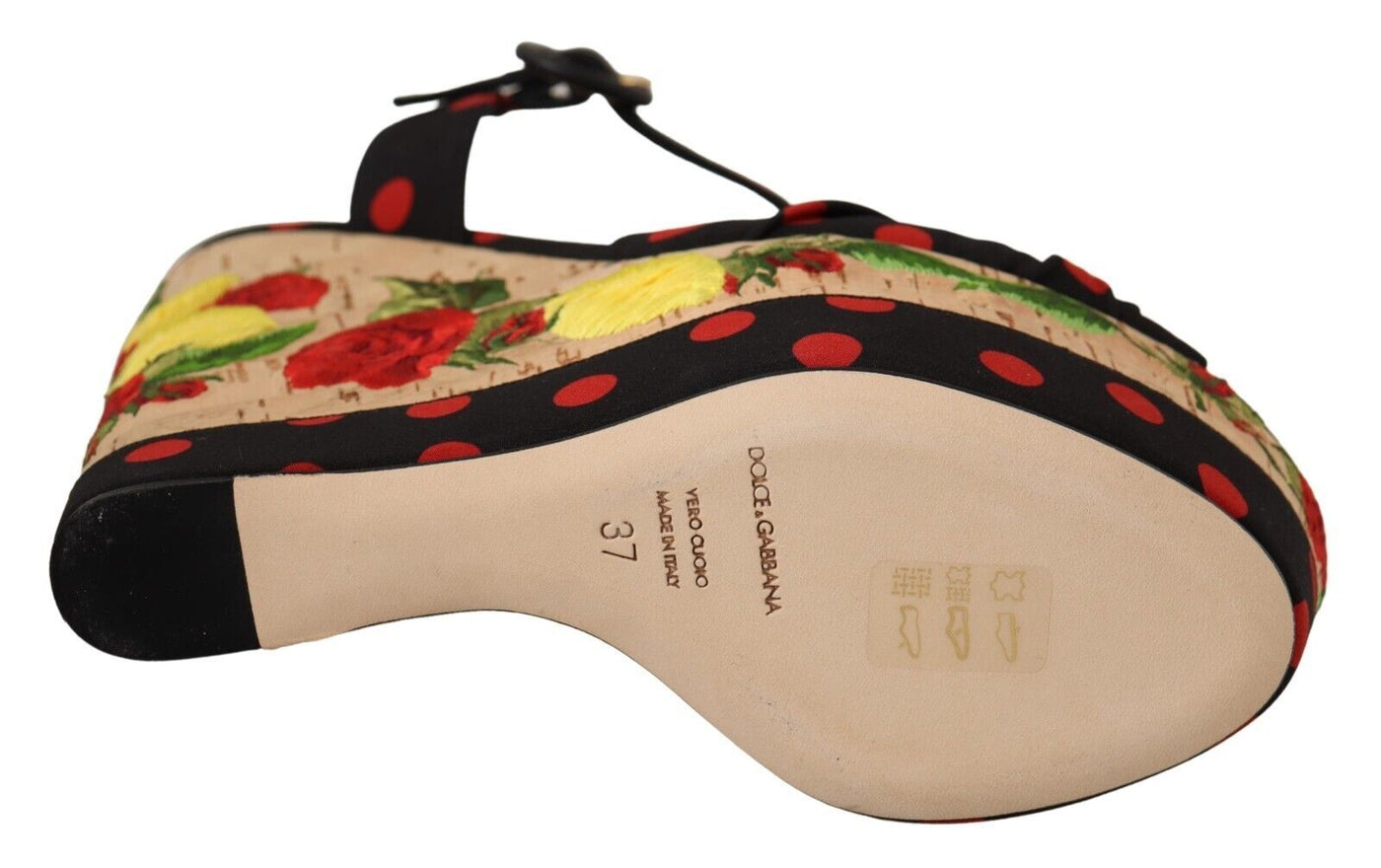 Dolce &amp; Gabbana Multicolor Platform Wedges Sandalen Charmeuse Schoenen