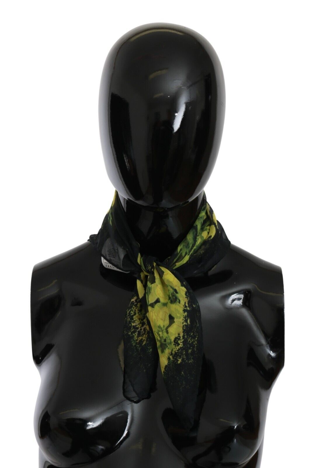 GF Ferre Zwart Gele Bloemen Wrap Shawl Foulard Sjaal