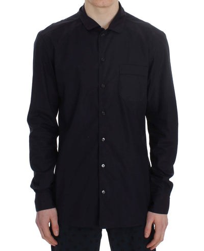 Chemise de pyjama en coton à rayures violettes Dolce &amp; Gabbana