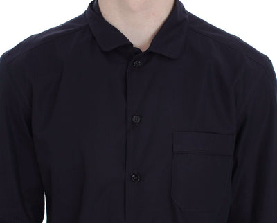 Chemise de pyjama en coton à rayures violettes Dolce &amp; Gabbana