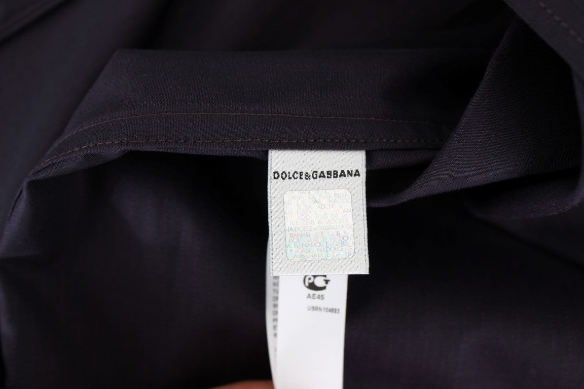 Chemise de pyjama en coton à rayures violettes Dolce &amp; Gabbana