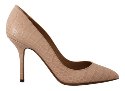 Dolce &amp; Gabbana Beige Nude Leren BELLUCCI Hakken Pumps Schoenen