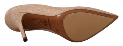 Dolce &amp; Gabbana Beige Nude Leren BELLUCCI Hakken Pumps Schoenen