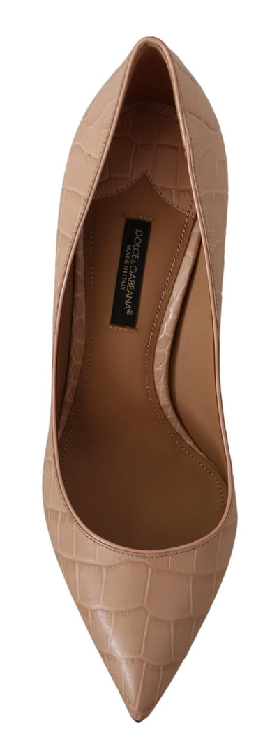 Dolce &amp; Gabbana Beige Nude Leren BELLUCCI Hakken Pumps Schoenen
