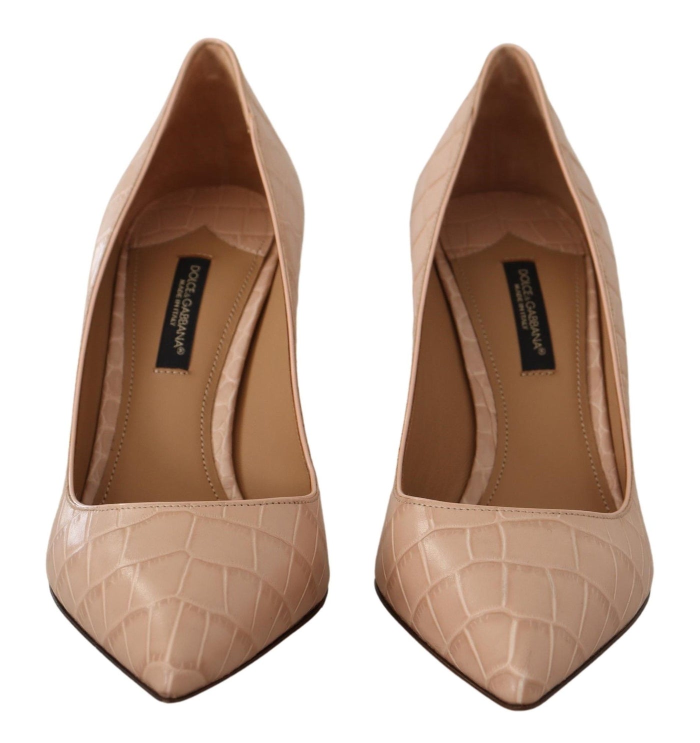 Dolce &amp; Gabbana Beige Nude Leren BELLUCCI Hakken Pumps Schoenen