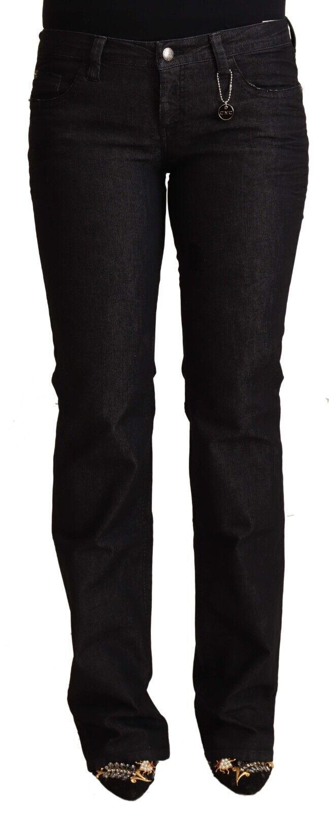 Costume National Zwarte Katoenen Skinny Jeans met Lage Taille