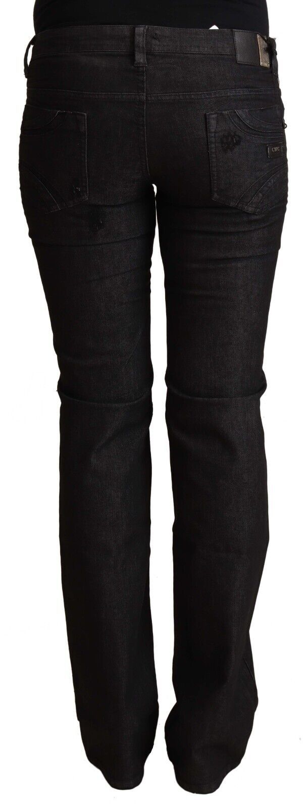 Costume National Zwarte Katoenen Skinny Jeans met Lage Taille