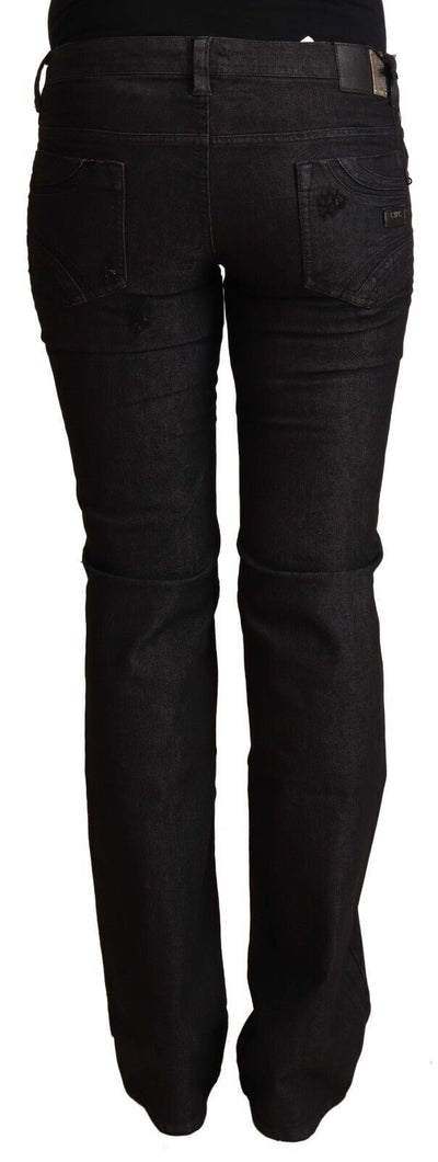Costume National Zwarte Katoenen Skinny Jeans met Lage Taille