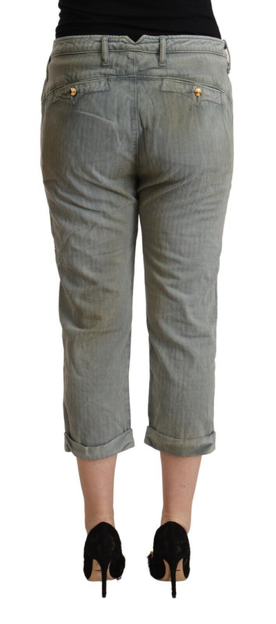 Pantalon skinny court taille moyenne CYCLE gris 100 % coton