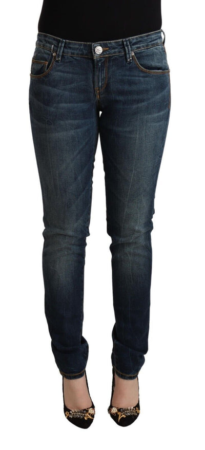 Acht Elegante Slim Fit Lage Taille Denim Jeans