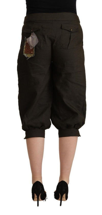 GF Ferre Bruine Viscose Cropped Harembroek
